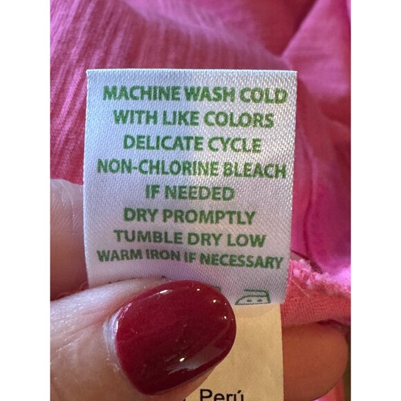 Lilly Pulitzer Dress Women Small Pink Pima Cotton Slub‎ Knit Casie Mini Tee Boho - Picture 11 of 12